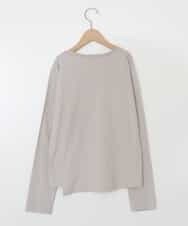 KJKJP37019 a.v.v KIDS(アー・ヴェ・ヴェ) [100-130]ショルダーレースアップ長袖Tシャツ ベージュ