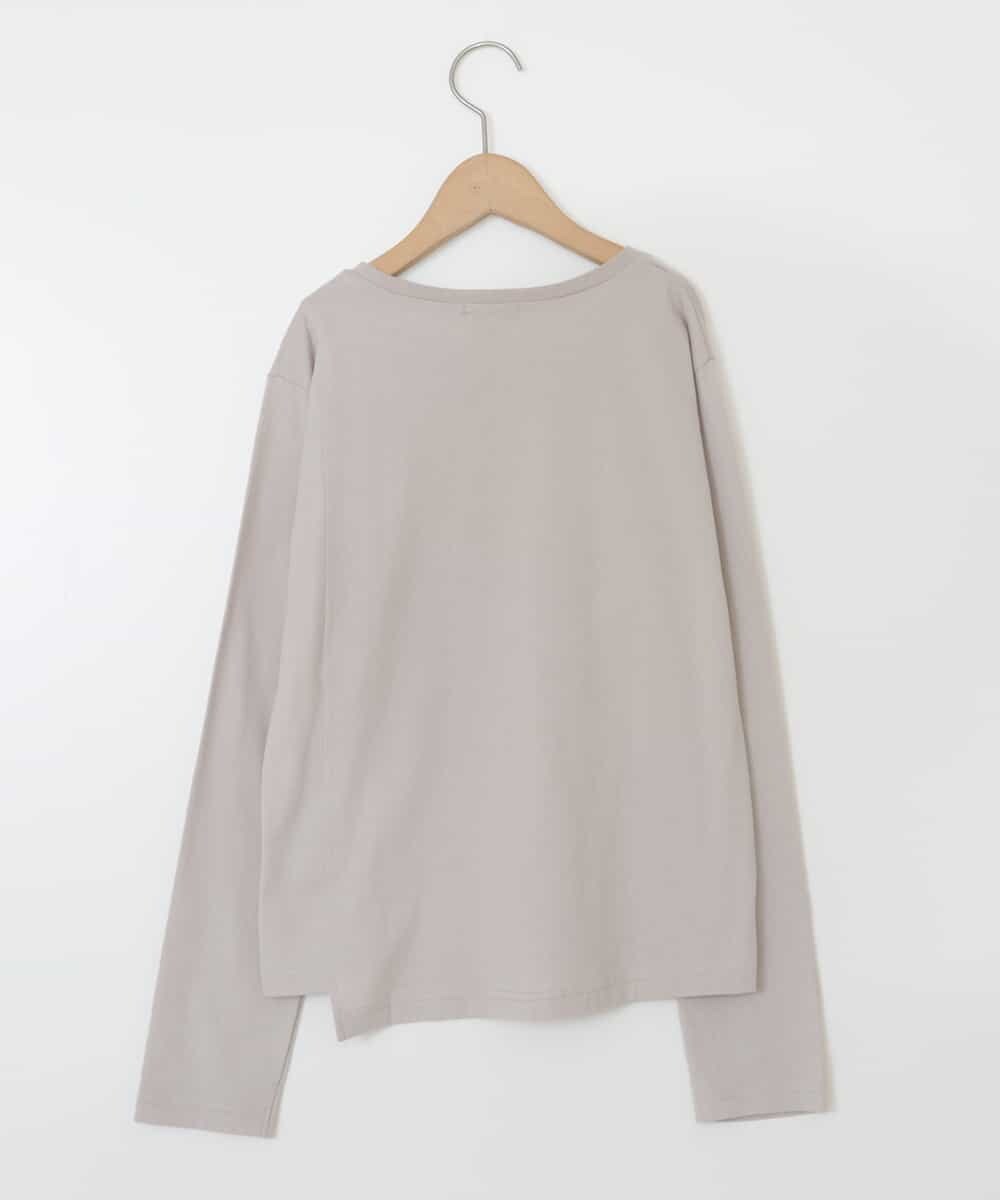 KJKJP37019 a.v.v KIDS(アー・ヴェ・ヴェ) [100-130]ショルダーレースアップ長袖Tシャツ ベージュ