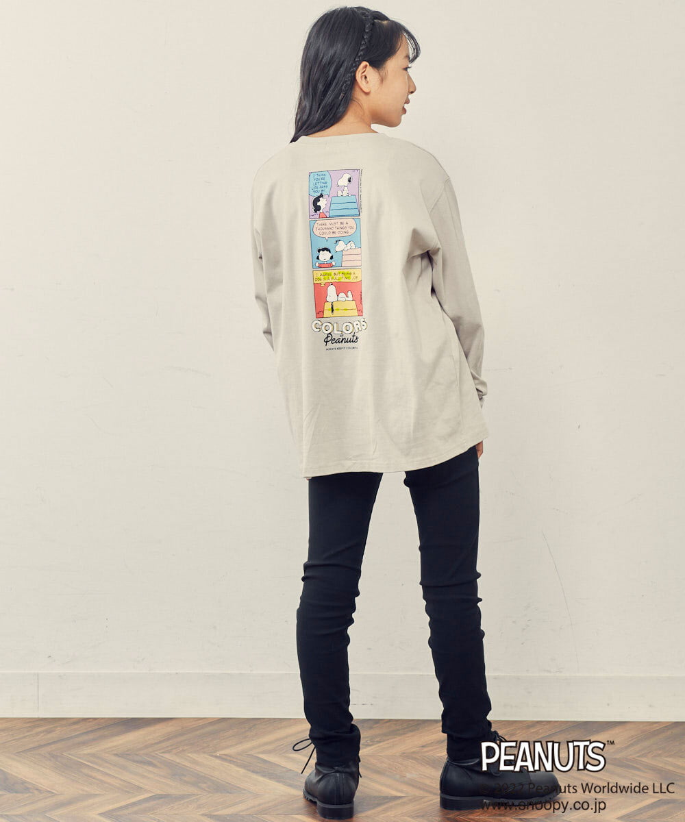 KJKJP80024 a.v.v KIDS(アー・ヴェ・ヴェ) [100-130]【数量限定】PEANUTS×a.v.vスヌーピープリントロンT ラベンダー