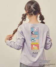 KJKJP80024 a.v.v KIDS(アー・ヴェ・ヴェ) [100-130]【数量限定】PEANUTS×a.v.vスヌーピープリントロンT ラベンダー