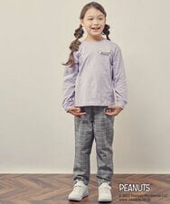 KJKJP80024 a.v.v KIDS(アー・ヴェ・ヴェ) [100-130]【数量限定】PEANUTS×a.v.vスヌーピープリントロンT ラベンダー