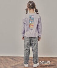 KJKJP80024 a.v.v KIDS(アー・ヴェ・ヴェ) [100-130]【数量限定】PEANUTS×a.v.vスヌーピープリントロンT ラベンダー