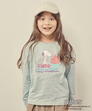 KJKJP80024 a.v.v KIDS(アー・ヴェ・ヴェ) [100-130]【数量限定】PEANUTS×a.v.vスヌーピープリントロンT ラベンダー