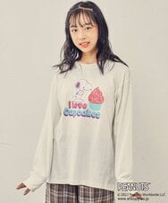 KJKJP80024 a.v.v KIDS(アー・ヴェ・ヴェ) [100-130]【数量限定】PEANUTS×a.v.vスヌーピープリントロンT アイボリー