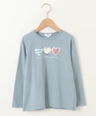 KJKJQ31024 a.v.v KIDS(アー・ヴェ・ヴェ) [140-150]スパンコールアソート長袖Tシャツ ネイビー