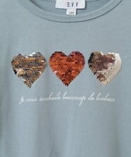 KJKJQ31024 a.v.v KIDS(アー・ヴェ・ヴェ) [140-150]スパンコールアソート長袖Tシャツ ネイビー