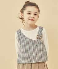 KJKJQ34034 a.v.v KIDS(アー・ヴェ・ヴェ) [140-150]バックル付きビスチェドッキングトップス ブラウン