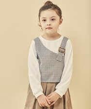 KJKJQ34034 a.v.v KIDS(アー・ヴェ・ヴェ) [140-150]バックル付きビスチェドッキングトップス ライトブルー