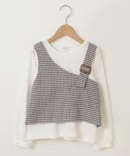 KJKJQ34034 a.v.v KIDS(アー・ヴェ・ヴェ) [140-150]バックル付きビスチェドッキングトップス ライトブルー