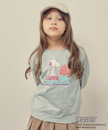 KJKJR80034 a.v.v KIDS [160]【数量限定】PEANUTS×a.v.vスヌーピープリントロンT