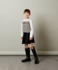 KJKJS34029 a.v.v KIDS(アー・ヴェ・ヴェ) [100-130]【セットアップ対応】チェック柄キャミドッキングトップス ブルー