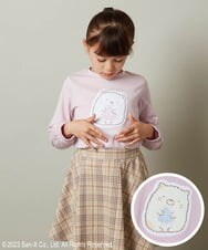 KJKJS80029 a.v.v KIDS(アー・ヴェ・ヴェ) [100-140]【すみっコぐらし】リバーシブルスパンコール長袖Ｔシャツ ピンク