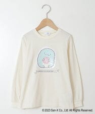 KJKJS80029 a.v.v KIDS(アー・ヴェ・ヴェ) [100-140]【すみっコぐらし】リバーシブルスパンコール長袖Ｔシャツ アイボリー