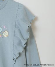 KJKJS81029 a.v.v KIDS(アー・ヴェ・ヴェ) [100-140]【すみっコぐらし】肩フリル長袖Ｔシャツ ライトブルー