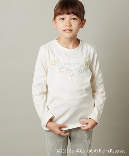 KJKJS82029 a.v.v KIDS [100-140]【すみっコぐらし】ネックレス風長袖Ｔシャツ