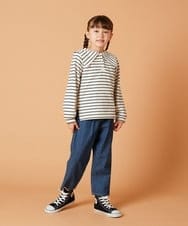 KJKJT32034 a.v.v KIDS(アー・ヴェ・ヴェ) [140-150]セーラーカラーロンＴ ホワイト