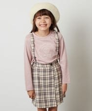 KJKJT36034 a.v.v KIDS(アー・ヴェ・ヴェ) [140-150]カップケーキ刺繍ロンＴ アイボリー