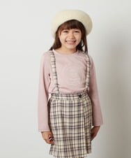 KJKJT36034 a.v.v KIDS(アー・ヴェ・ヴェ) [140-150]カップケーキ刺繍ロンＴ アイボリー