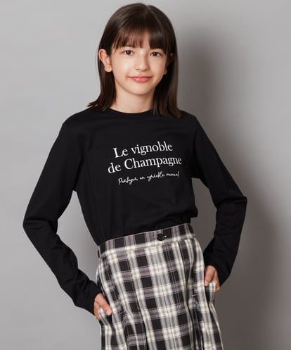 KJKJV39014 a.v.v KIDS [100-130]ロゴプリントロンＴ