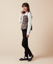 KJKJX36039 a.v.v KIDS(アー・ヴェ・ヴェ) [160]シャーリングビスチェドッキングトップス ブラウン