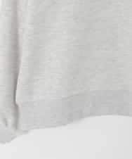 KJKKA34034 a.v.v KIDS(アー・ヴェ・ヴェ) [130-160]【袖デザイン/プリントロゴ＋パール調デザイン/通学にもオススメ】レーステープ裏毛トレーナー グレー