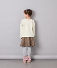 KJKKD13044 a.v.v KIDS(アー・ヴェ・ヴェ) [120-160]リボン付きニットドッキングPO アイボリー