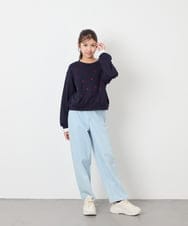 KJKKD14035 a.v.v KIDS(アー・ヴェ・ヴェ) [120-160]シャツレイヤー風プルオーバー ネイビー