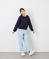KJKKD14035 a.v.v KIDS(アー・ヴェ・ヴェ) [120-160]シャツレイヤー風プルオーバー ネイビー