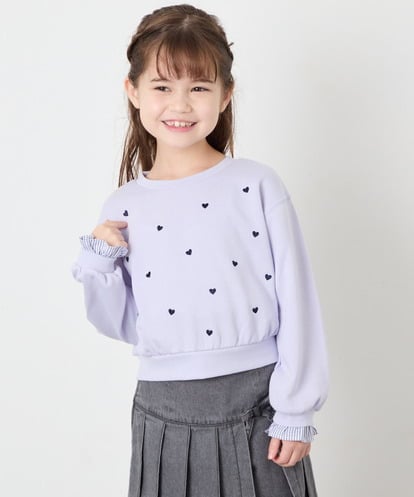 KJKKD14035 a.v.v KIDS [120-160]シャツレイヤー風プルオーバー