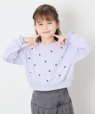 KJKKD14035 a.v.v KIDS(アー・ヴェ・ヴェ) [120-160]シャツレイヤー風プルオーバー ラベンダー