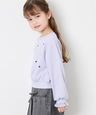 KJKKD14035 a.v.v KIDS(アー・ヴェ・ヴェ) [120-160]シャツレイヤー風プルオーバー ラベンダー