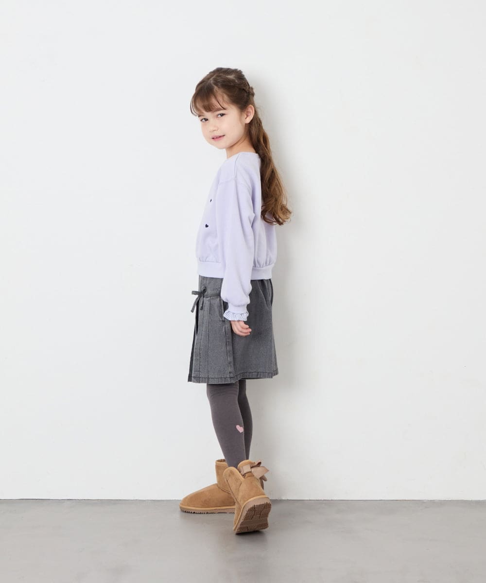 KJKKD14035 a.v.v KIDS(アー・ヴェ・ヴェ) [120-160]シャツレイヤー風プルオーバー ラベンダー