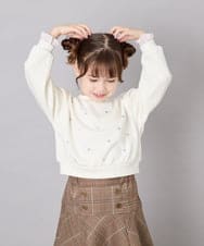 KJKKD14035 a.v.v KIDS(アー・ヴェ・ヴェ) [120-160]シャツレイヤー風プルオーバー アイボリー