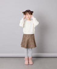 KJKKD14035 a.v.v KIDS(アー・ヴェ・ヴェ) [120-160]シャツレイヤー風プルオーバー アイボリー