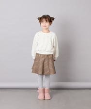 KJKKD14035 a.v.v KIDS(アー・ヴェ・ヴェ) [120-160]シャツレイヤー風プルオーバー アイボリー
