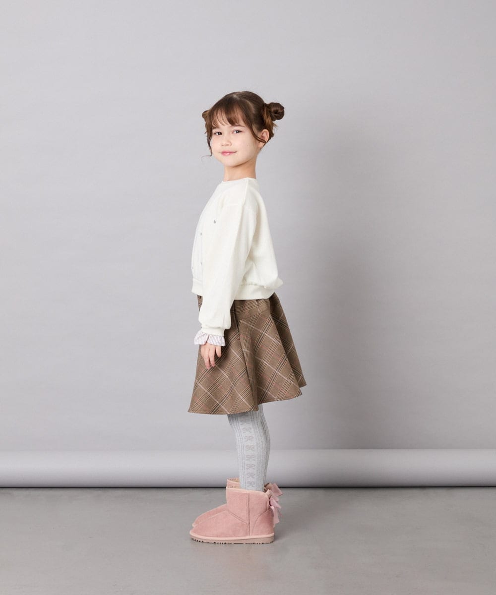 KJKKD14035 a.v.v KIDS(アー・ヴェ・ヴェ) [120-160]シャツレイヤー風プルオーバー アイボリー