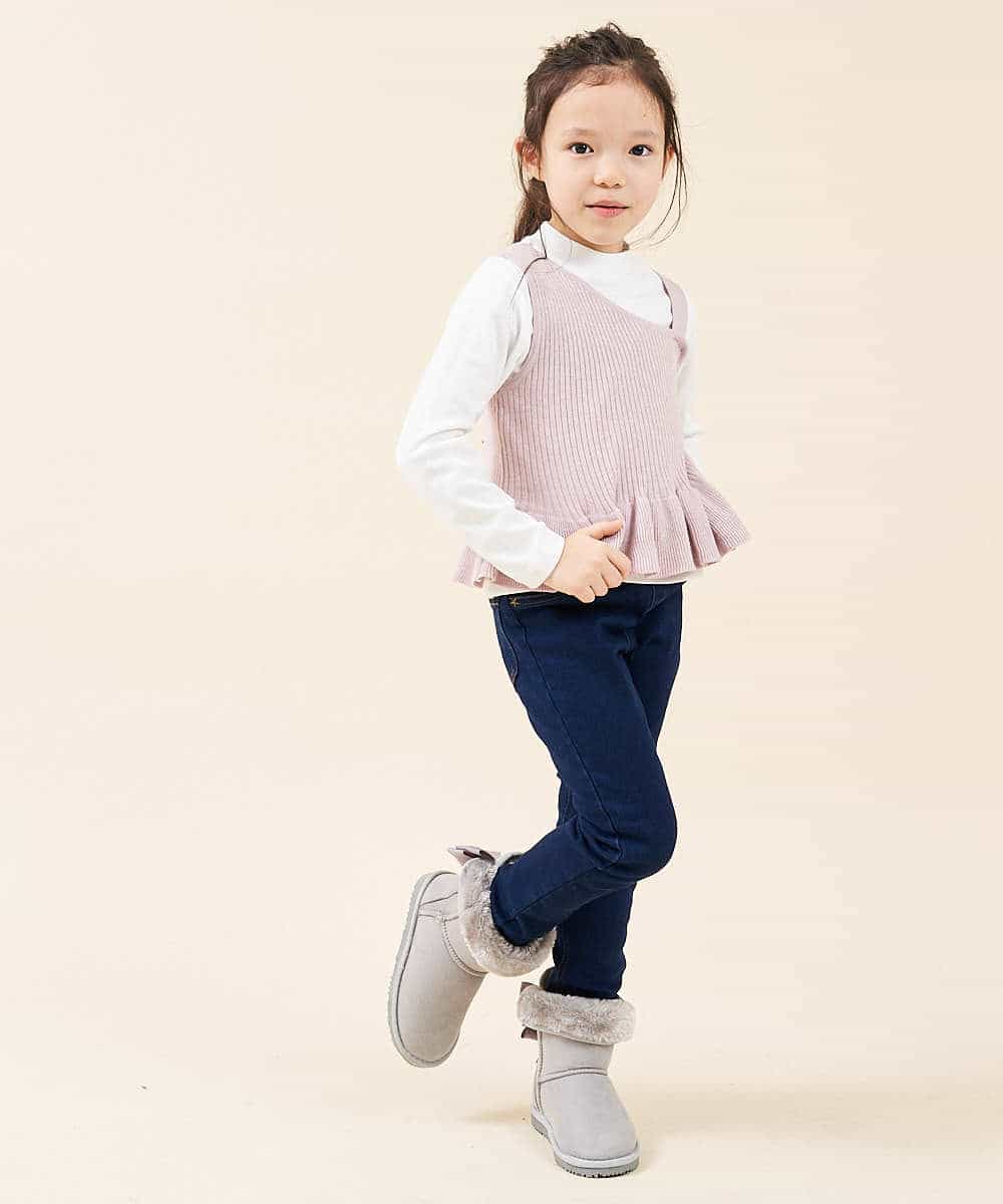 KJKKG06034 a.v.v KIDS(アー・ヴェ・ヴェ) [100-130]アシンメトリーニットベストセット[WEB限定サイズ] ブラウン