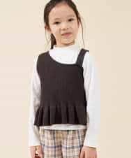 KJKKG06034 a.v.v KIDS(アー・ヴェ・ヴェ) [100-130]アシンメトリーニットベストセット[WEB限定サイズ] ブラウン