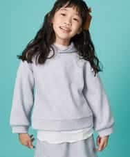 KJKKJ10024 a.v.v KIDS(アー・ヴェ・ヴェ) 【洗濯機で洗える】[100-130]フェイクスエードダンボールパーカー[WEB限定サイズ] ライトブルー