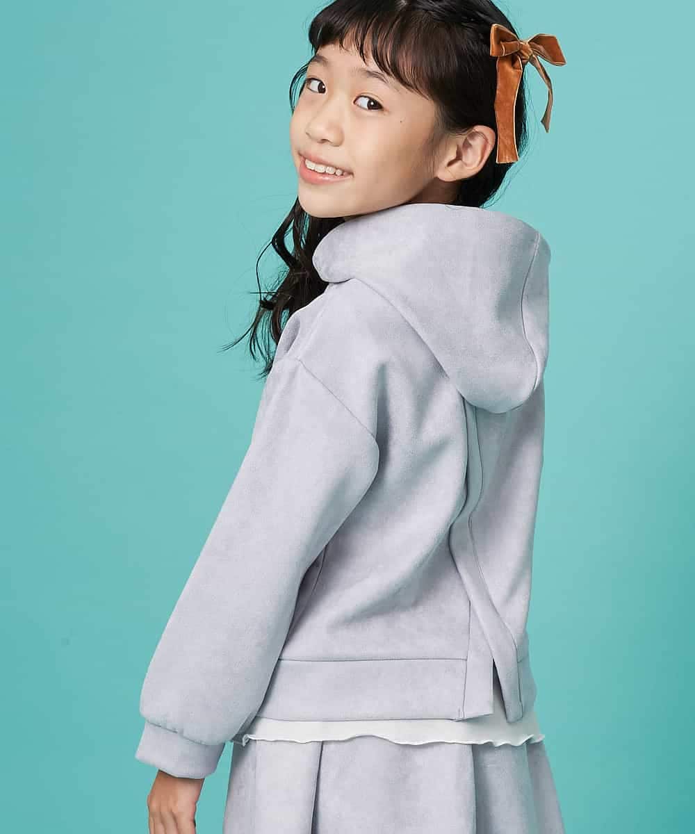 KJKKJ10024 a.v.v KIDS(アー・ヴェ・ヴェ) 【洗濯機で洗える】[100-130]フェイクスエードダンボールパーカー[WEB限定サイズ] ベージュ