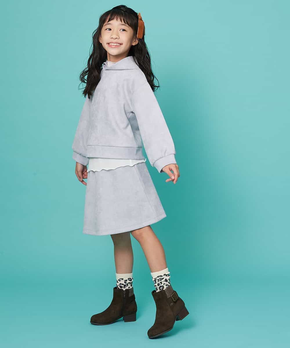 KJKKJ10024 a.v.v KIDS(アー・ヴェ・ヴェ) 【洗濯機で洗える】[100-130]フェイクスエードダンボールパーカー[WEB限定サイズ] ベージュ