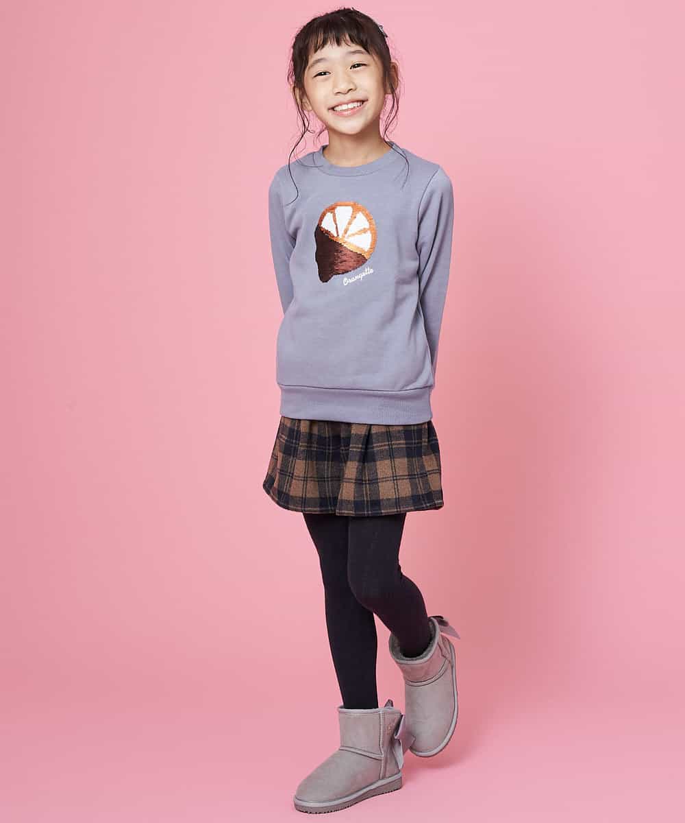 KJKKJ11024 a.v.v KIDS(アー・ヴェ・ヴェ) [100-130]トゥインクルスパンコールトレーナー[WEB限定サイズ] ピンク