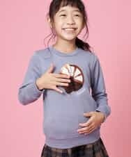KJKKJ11024 a.v.v KIDS(アー・ヴェ・ヴェ) [100-130]トゥインクルスパンコールトレーナー[WEB限定サイズ] ピンク