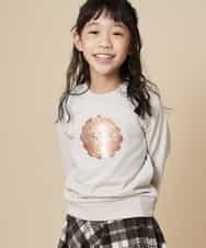 KJKKJ11024 a.v.v KIDS(アー・ヴェ・ヴェ) [100-130]トゥインクルスパンコールトレーナー[WEB限定サイズ] ピンク
