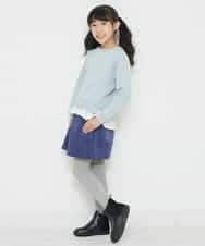 KJKKM47024 a.v.v KIDS(アー・ヴェ・ヴェ) [100-130]バックリボンシャツドッキングトレーナー ライトブルー