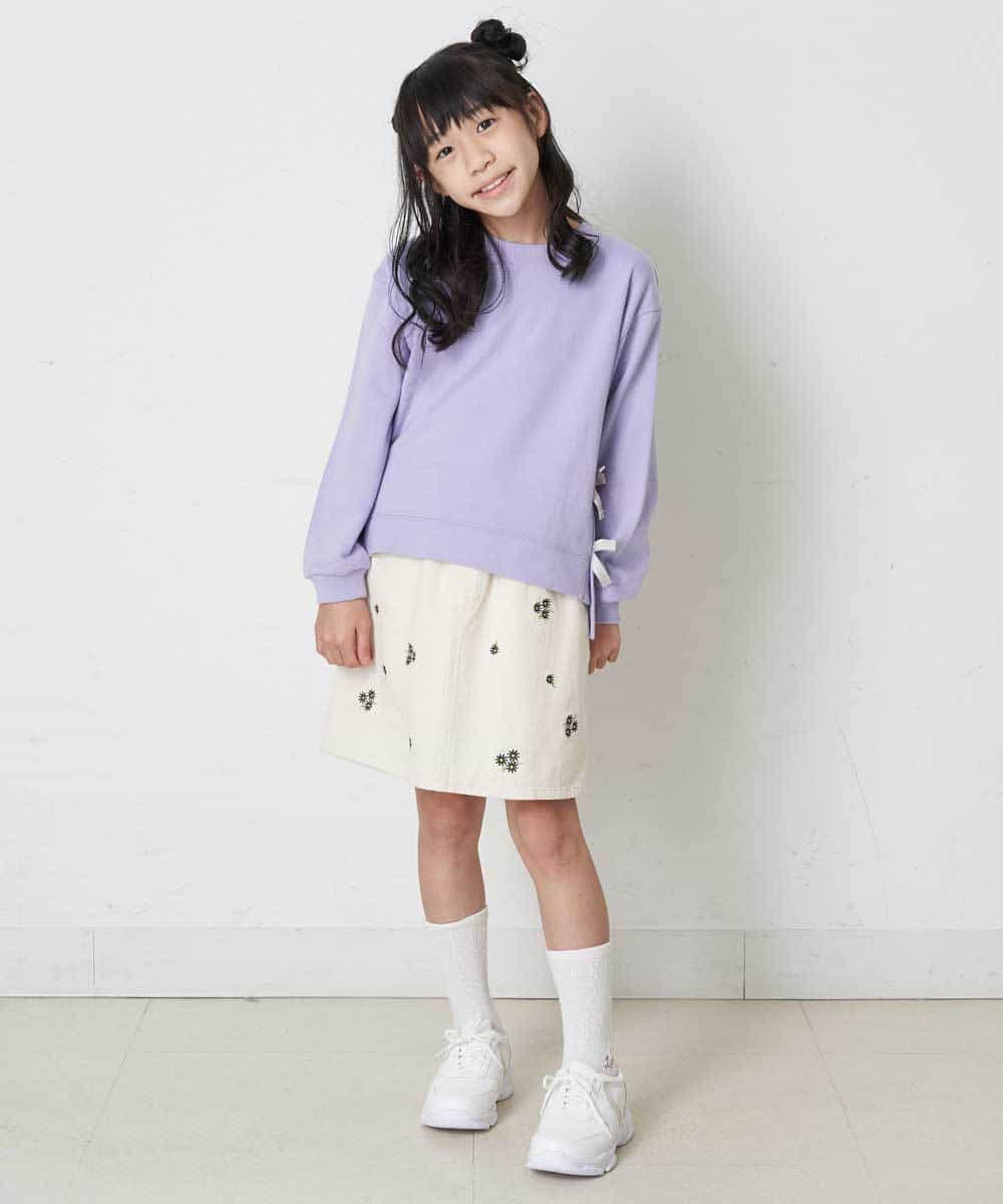 KJKKM49019 a.v.v KIDS(アー・ヴェ・ヴェ) [100-130]【人気No.1】サイドリボントレーナー ブルー