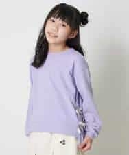 KJKKM49019 a.v.v KIDS(アー・ヴェ・ヴェ) [100-130]【人気No.1】サイドリボントレーナー ラベンダー