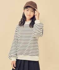 KJKKP33024 a.v.v KIDS(アー・ヴェ・ヴェ) [100-130]バックスリット ボーダートレーナー ピンク