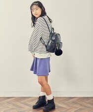 KJKKP33024 a.v.v KIDS(アー・ヴェ・ヴェ) [100-130]バックスリット ボーダートレーナー ピンク