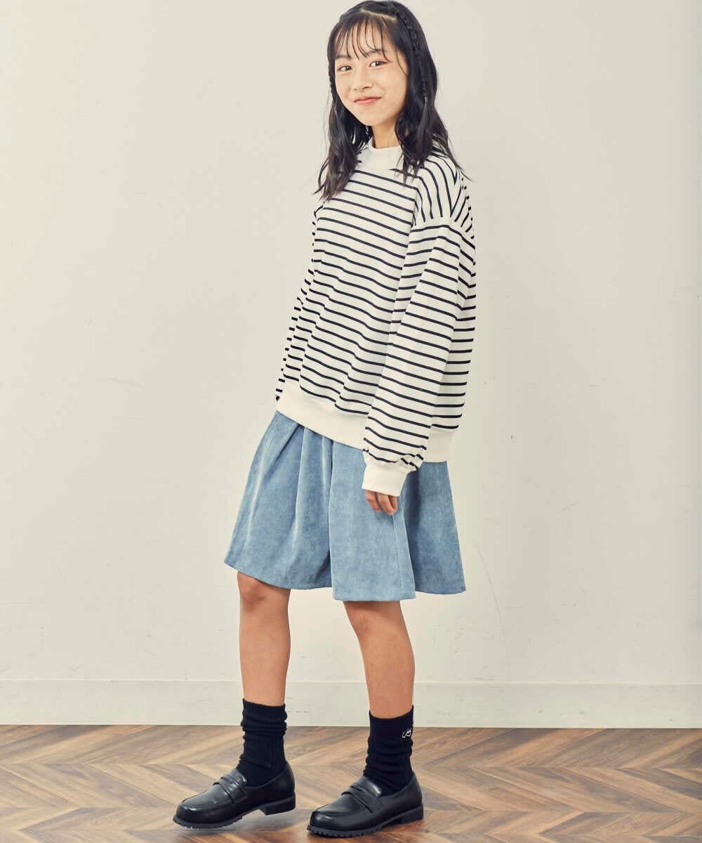 KJKKP33024 a.v.v KIDS(アー・ヴェ・ヴェ) [100-130]バックスリット ボーダートレーナー ピンク